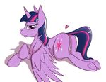  &lt;3 2016 anatomically_correct anatomically_correct_pussy animal_genitalia animal_pussy anus butt cutie_mark equine equine_pussy fanch1 female feral friendship_is_magic hair horn looking_at_viewer lying mammal my_little_pony pussy simple_background solo twilight_sparkle_(mlp) white_background winged_unicorn wings 