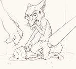  anthro baseball_bat black_and_white blood canine clothing disney duo_focus female fox group holding_object holding_weapon judy_hopps lagomorph looking_at_viewer lying male mammal monochrome nick_wilde on_side rabbit sprinkah weapon wounded zootopia 