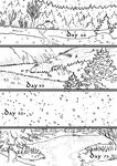  comic detailed_background forest husky92 ice monochrome not_furry snow tree 