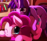  ambiguous_penetration blue_eyes book cdiplace_(artist) cutie_mark duo earth_pony equine female feral friendship_is_magic from_behind_position fur hair hooves horn horse library mammal multicolored_hair my_little_pony one_eye_closed open_mouth penetration pink_fur pink_hair pinkie_pie_(mlp) pony purple_eyes purple_fur sex smile twilight_sparkle_(mlp) unicorn wink 