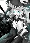  bad_id bad_pixiv_id black_gloves bodysuit cape commentary_request cowboy_shot gloves glowing glowing_eyes headgear kantai_collection long_hair looking_at_viewer microphone music nanase_nao open_mouth pale_skin shinkaisei-kan silver_hair singing solo teeth tentacles white_skin wo-class_aircraft_carrier 