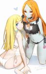  ass blonde_hair blush cat_lingerie deviantart_sample image_sample long_hair meme_attire midna midna_(true) multiple_girls nintendo orange_hair pointy_ears princess_zelda ruru_(lulubuu) smile the_legend_of_zelda the_legend_of_zelda:_skyward_sword the_legend_of_zelda:_twilight_princess watermark 