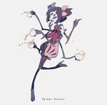  1girl bow extra_arm extra_eyes fang high_heels muffet ribbon solo spider_girl tea undertale 