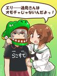  bangs black_shirt blue_eyes blush brown_eyes brown_hair closed_mouth clothes_writing collarbone commentary_request cowboy_shot crocodile_dentist eyebrows eyebrows_visible_through_hair flying_sweatdrops girls_und_panzer girls_und_panzer_phase_erika gradient gradient_background green_background green_skirt hair_between_eyes itsumi_erika lacoste long_hair long_sleeves looking_at_viewer motion_lines multicolored multicolored_background multiple_girls neckerchief nishizumi_miho ooarai_school_uniform open_mouth pleated_skirt red_skirt school_uniform serafuku serious shirt short_hair short_sleeves silver_hair skirt speech_bubble tanaka_kusao tears translated twitter_username two-tone_background 