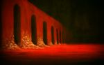  darkness guru landscape original red scenery size_difference solo surreal 