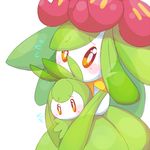  gen_5_pokemon holding lilligant no_humans non-web_source petilil pokemon pokemon_(creature) simple_background white_background 