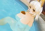  3d_custom_girl artist_reqeust bathtub blonde_hair breasts fox furry long_hair nipples red_eyes 