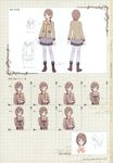  atelier_(series) atelier_totori blazer brown_hair concept_art filly_erhard frills green_eyes hair_ornament hairclip highres jacket kishida_mel multiple_views non-web_source official_art pantyhose shoes short_hair skirt turnaround white_legwear 