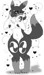  anthro blush breasts digimon female lovelesskiax monochrome nude open_mouth renamon slightly_chubby smile solo thick_thighs wide_hips 