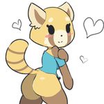  &lt;3 aggressive_retsuko anthro beady_eyes big_butt blush bottomless breasts butt clothed clothing eyelashes female itsunknownanon looking_back mammal red_panda retsuko sanrio shirt smile solo 