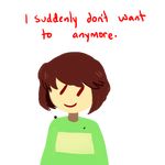  brown_hair chara_(undertale) chibi commentary english oxi_(oxidization) red_eyes shirt smile solo spoilers striped striped_shirt transparent_background undertale |_| 