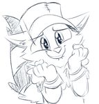  2016 anthro athletic big_eyes big_head big_tail biting_lip black_and_white cheek_tuft clothed clothing cute digital_drawing_(artwork) digital_media_(artwork) eyebrows fluffy fluffy_tail front_view fur gloves half-length_portrait inner_ear_fluff league_of_legends long_tail looking_at_viewer male mammal monochrome portrait riot_games shirt simple_background sketch slim smile solo standing teemo teeth toony tuft veigar-chan video_games white_background yordle 