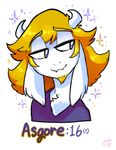  2016 alternate_universe asgore_dreemurr boss_monster caprine clothing cute fur goat katelynntheg male mammal undertale video_games white_fur young 