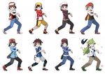  aiakasa-sakura backwards_hat baseball_cap black_hair blue_eyes brown_eyes brown_hair calme_(pokemon) closed_eyes denim eyewear_on_head fingerless_gloves gloves gold_(pokemon) green_hair grey_eyes hat jacket jeans kouki_(pokemon) kyouhei_(pokemon) male_focus md5_mismatch multiple_boys n_(pokemon) odd_one_out open_clothes open_jacket pants pokemon pokemon_(game) pokemon_bw pokemon_bw2 pokemon_dppt pokemon_gsc pokemon_rgby pokemon_rse pokemon_sm pokemon_xy ponytail pose red_(pokemon) red_(pokemon_rgby) red_eyes scarf shoes shorts sneakers sunglasses touya_(pokemon) visor_cap yellow_eyes yellow_gloves yuuki_(pokemon) z-move 