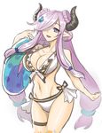  :d bikini blue_eyes breasts cleavage collarbone commentary_request cowboy_shot draph frilled_bikini frills granblue_fantasy groin hair_ornament hair_over_one_eye horns innertube jonylaser large_breasts lavender_hair long_hair looking_at_viewer low-tied_long_hair low_twintails narmaya_(granblue_fantasy) navel open_mouth pointy_ears sidelocks smile solo stomach swimsuit thigh_strap twintails very_long_hair white_background white_bikini 