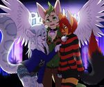  2015 angry anthro bell_collar blush canine clothed clothing collar eeveelution english_text feline fox girly group hair hoodie leafeon leopard long_hair male mammal master_ball nintendo pok&eacute;ball pok&eacute;mon snow_leopard standing text tiaamaito video_games wings 