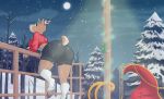  2018 anthro antlers arm_support big_breasts big_butt bike_shorts breasts brown_eyes brown_fur butt butt_focus camel_toe cervine christmas christmas_lights clothed clothing detailed_background digital_media_(artwork) doggomeatball eyelashes female fence fur holidays hooves horn light looking_back mammal midriff moon multicolored_fur night one_leg_up outside pine_tree presenting presenting_hindquarters raised_leg reindeer shirt shorts sleigh snow solo street_lamp thick_thighs tree two_tone_fur under_boob voluptuous white_fur wide_hips 