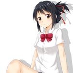  dress_shirt highres kimi_no_na_wa miyamizu_mitsuha school_uniform seno_(nanrandesu) shirt solo 