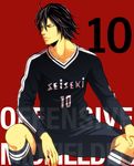  black_hair days_(manga) hasuyamada_ren kimishita_atsushi male_focus shorts soccer soccer_uniform solo sportswear 