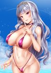  bikini cleavage oni-noboru shijou_takane swimsuits the_idolm@ster 