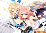  animal_ears breasts catgirl cleavage kurot mirai_akari nekomiya_hinata thighhighs 