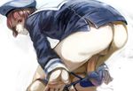  ass bad_id bad_pixiv_id bangs blue_panties censored genderswap genderswap_(ftm) grin hat kantai_collection male_focus matsuba_(idiotlantern) military military_uniform mosaic_censoring otoko_no_ko panties panty_pull penis precum pulled_by_self sailor_collar sailor_hat short_hair smile solo squatting underwear uniform z3_max_schultz_(kantai_collection) 