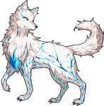 &lt;3 animated bioluminescence blinking blue_eyes canine feral fur glowing male mammal mieuchan_(artist) pulsing solo vein white_fur wolf 