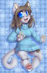  anthro clothed clothing feline female looking_at_viewer lovelesskiax mammal open_mouth smile solo 