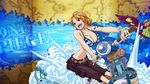  bird breasts cleavage clouds fish large_breasts nami_(one_piece) one_piece orange_hair sky_island tagme tattoo 