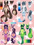  anthro areola balls breasts butt canine cervine deer equine feline female flaccid girly horn humanoid_penis hybrid looking_at_viewer lovelesskiax male mammal model_sheet multiple_images mustelid nipples nude otter penis pussy smile wide_hips winged_unicorn wings 