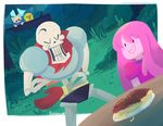  2015 adventure_time animated_skeleton bone canine cartoon_network crossover dog female finn_the_human human humanoid jake_the_dog male mammal natouu papyrus_(undertale) princess_bubblegum skeleton undead undertale video_games 