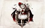  fangs highres red_eyes remilia_scarlet riku_(wana) solo touhou vampire wallpaper wings 