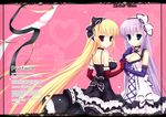  2girls absurdres blonde_hair breasts cleavage highres indico_lite lolita_fashion long_hair mitha multiple_girls 