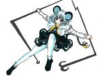  animal_ears mouse_ears nazrin pantyhose shoka solo touhou white_hair white_legwear 