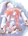  animal_genitalia animal_penis anthro anthrofied canine canine_penis dripping handpaw knot lycanroc male mammal midnight_lycanroc naughty_face nintendo paws penis pok&eacute;mon precum sharp_teeth sheath solo teeth video_games 