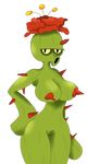  alpha_channel anthro armpits big_breasts breasts cactus erect_nipples female flora_fauna huge_breasts humanoid looking_at_viewer nipples not_furry nude plant plants_vs_zombies pussy simple_background solo thompson-vonjung thorns transparent_background video_games 