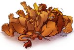  anal anthro balls cum feline human kuma lion male male/male mammal penis transformation 