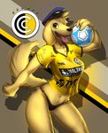  anthro big_breasts breasts canine clothed clothing elpatrixf english_text female mammal pose skimpy smile solo text tongue tongue_out underwear voluptuous wide_hips yellow_eyes 