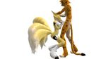  3d_(artwork) alpha_channel anthro black_hair canine clothing digimon digital_media_(artwork) feline female fox hair hector2689 kyubimon mammal mmd oral oral_penetration penetration penis sex simple_background solo transparent_background 