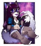  anthro clothed clothing facial_piercing feline female looking_at_viewer lovelesskiax mammal nose_piercing open_mouth piercing smile solo unzipped 