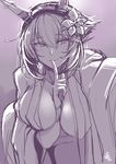  alternate_costume artist_name bangs between_breasts breasts commentary covered_nipples finger_to_mouth flower foreshortening gloves greyscale hair_between_eyes hair_flower hair_ornament hand_between_breasts headgear heart heart-shaped_pupils highres japanese_clothes kantai_collection kimono large_breasts looking_at_viewer monochrome mutsu_(kantai_collection) naughty_face obi okitakung open_clothes open_kimono sash seductive_smile short_hair shushing simple_background sketch smile solo symbol-shaped_pupils wide_sleeves yukata 