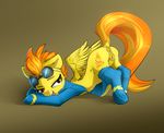  2016 anatomically_correct anatomically_correct_pussy animal_genitalia animal_pussy ass_up butt clitoris clothed clothed_feral clothing cutie_mark dock equine equine_pussy eto_ya feathered_wings feathers female feral friendship_is_magic hair mammal multicolored_hair my_little_pony open_mouth orange_hair pegasus pussy solo spitfire_(mlp) two_tone_hair wings wonderbolts_(mlp) yellow_feathers 