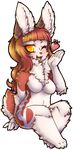  alpha_channel anthro breasts featureless_breasts female lagomorph looking_at_viewer lovelesskiax mammal nude open_mouth rabbit simple_background smile solo transparent_background 