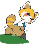  aggressive_retsuko alpha_channel anthro anus blush butt female frown mammal pussy pussy_juice red_panda retsuko sanrio solo vono 