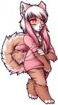  alpha_channel anthro canine clothed clothing female fox looking_at_viewer lovelesskiax mammal open_mouth simple_background solo standing transparent_background 