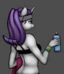  2016 anthro bottle equine female friendship_is_magic horn kira-minami mammal my_little_pony ponytail rarity_(mlp) solo spike_(mlp) sweat sweatband unicorn 