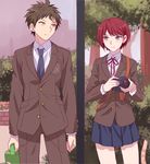  1girl bad_id bad_pixiv_id camera danganronpa freckles green_eyes hinata_hajime kibougamine_gakuen_school_uniform koizumi_mahiru okuragon red_hair school_uniform short_hair super_danganronpa_2 