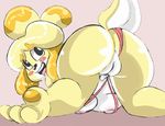  animal_crossing anus blush breasts butt canine cute dog fur hindpaw isabelle_(animal_crossing) mammal nintendo nipples open_mouth paws puffy_nipples pussy smile solo_focus tongue tongue_out video_games yellow_fur 