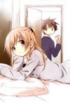  1girl absurdres akasegawa_naoya aoki_ume binetsu_kuukan brown_hair highres nakanose_amane school_uniform serafuku 