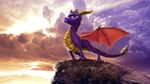 claws clay clifftop cloud dirt dorn horn invalid_background invalid_tag leaves looking_into_the_distance outside pose purple_scales rock scales spyro_the_dragon stone video_games wallpaper wings 